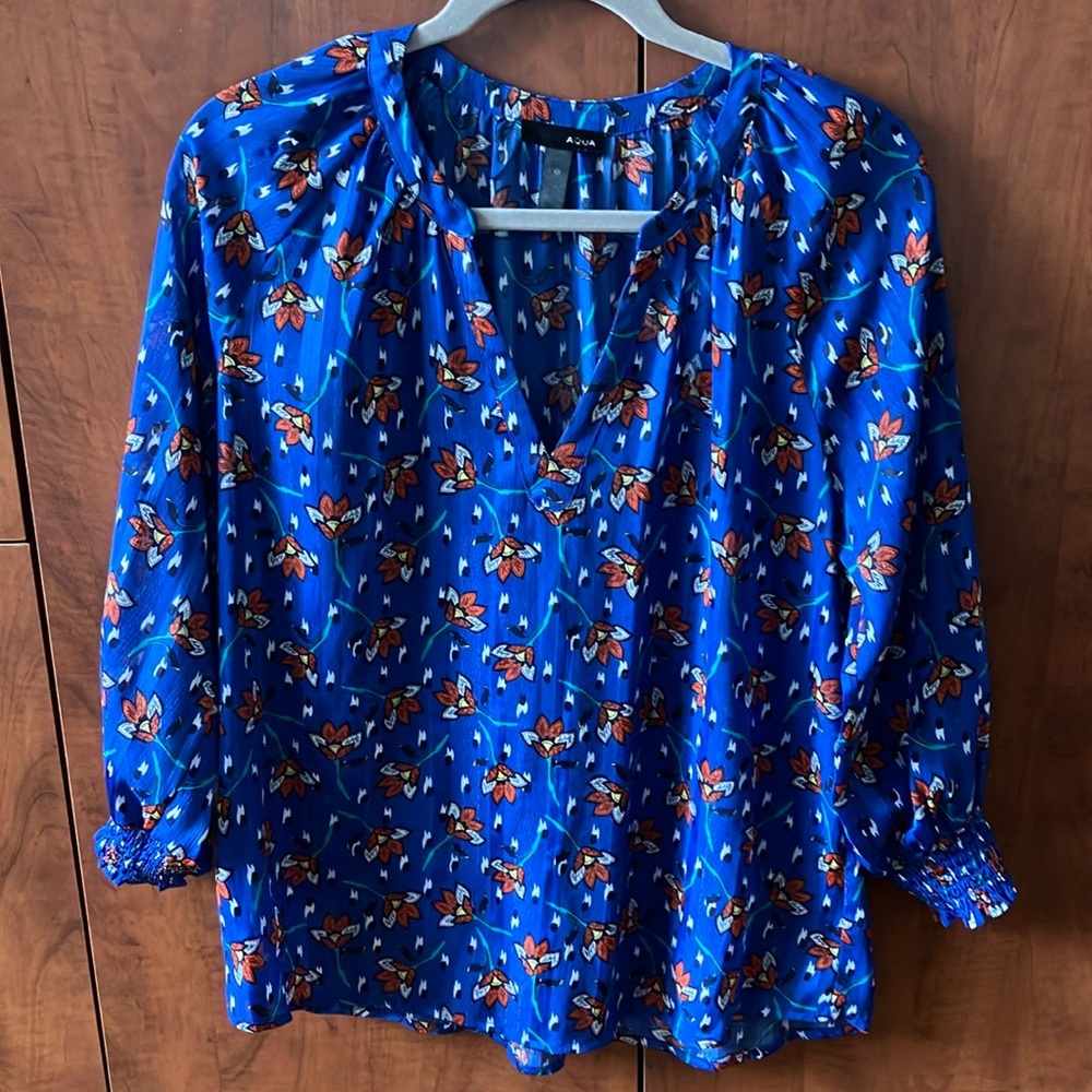 4/$20 🌻 Floral Aqua Top